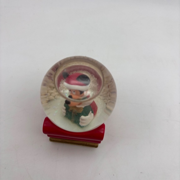 Disney Parks Mickey Mouse Christmas 2003 Sleigh Ride Holiday Mini Snow Globe - Picture 7 of 11